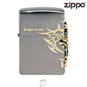 ZIPPO 지포 라이터 250-18 SIDE TRIBAL CROSS EMB GOLD R