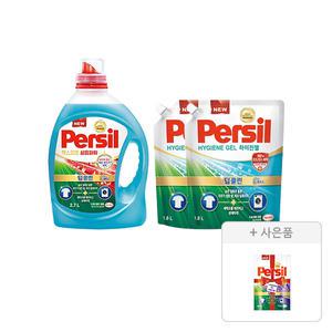 퍼실 엑스퍼트 삶음파워 2.7L, 1개+리필 1.8L, 2개+증정(파워젤 라벤더듀얼  파우치 300mL, 1개)