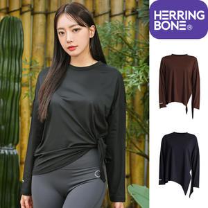 여성 루즈핏 래쉬가드 언밸런스 티셔츠 수영복 비치웨어 상의 RE335W
