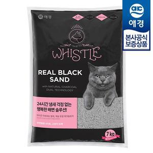[애경]휘슬 리얼 샌드 고양이모래 리필 7kg x1개