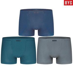BYC 남자 쿨피아 인견 나염 드로즈 팬티 3매입 3019