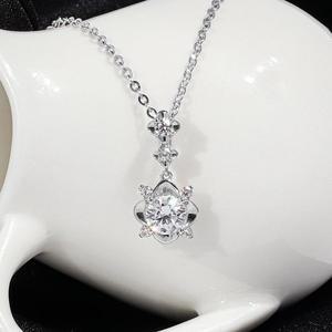 [샤밍주얼리]5부 7부 천연 다이아 우신 GIA 목걸이 연꽃 프로포즈 결혼 선물 기념일 예물