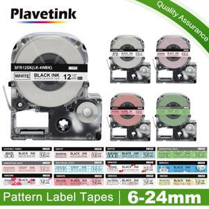 Plavetink 엡손호환 라벨웍스 LC-4WBN 호환 테이프 라벨 프린터 LW-300 표준 블랙 온 화이트 SS12KW 12mm 1