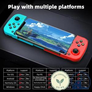 D3 게임패드 무선 BT5.0 신축성 컨트롤러 (모바일 폰 안드로이드 IOS 조이스틱 PS4 스위치 PC용)