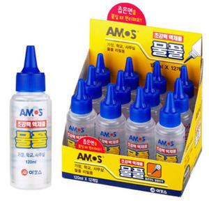 120ml 깔끔 초강력 접착 액체 좁은면 물풀 12p 1박스