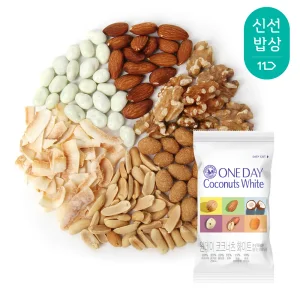 [산과들에] 하루견과 원데이코코너츠화이트 100봉 낱봉 / 견과 견과류 간식
