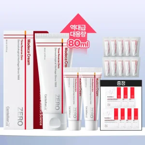 [타.임.딜] 크림제로 80ml(대용량) 1개 + 15ml 2개 + 1ml 10매 + 인텐스 수딩 마스크