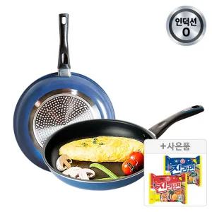 [최대40%쿠폰+라면증정] 도루코 애쉬블루 IH겸용 프라이팬 2종세트 (24cm+28cm)