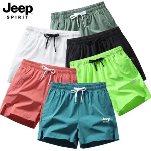 2장세트 원플러스원 지프 JEEP SPIRIT 남녀공용 캐주얼 팬츠 여름 통기성 쿨링 반바지