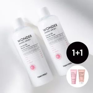 [2pack] 원더 세라마이드 모찌 토너 500ml+팩투폼20ml,에멀전30ml