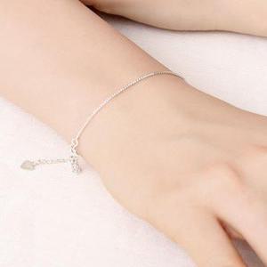 925 SILVER 실키라인 레이어드 체인 패션 실버 은 팔찌
