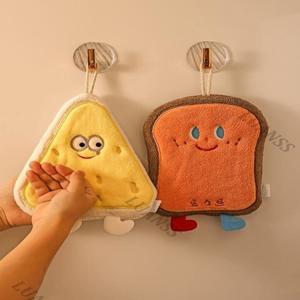 귀여운 손수건 극세사 푹신한 가정 주방 화장실 레스토랑 작은 수건 두꺼운 욕실  핸드