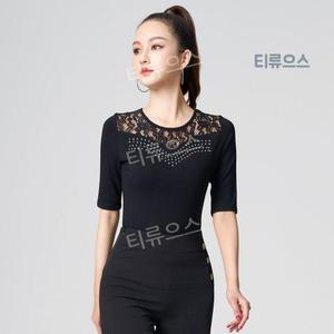 라인댄스상의 노 알레마나댄스복 라인댄스복 여성 티류으스