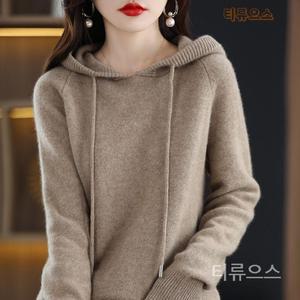 여성 부드러운 봄 후드 니트 티 남성 티류으스