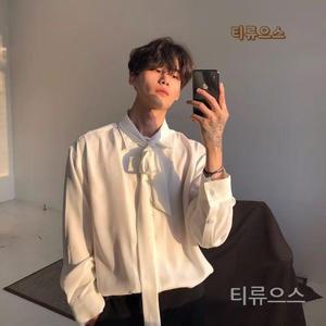 남성 블라우스 셔츠 루즈핏 남방 데이트룩 체크 캐주얼 티류으스