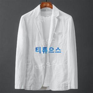 티류으스 남자 린넨 자켓 정장 블레이져 캐주얼 여름 시원한 마 슬림핏