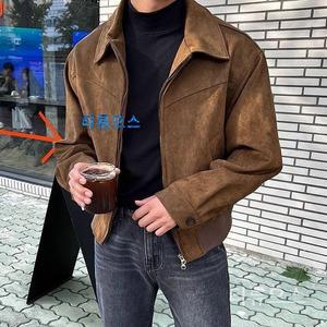 하트시그널 신민규 자켓 스웨이드 옷 아우터 갈색 남자친구 선물 빅사이즈 남성 남자
