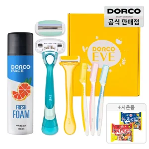 (20%즉할) 도루코 이브 비키니 바디면도기/제모세트+증정(진라면2봉)/여성면도기/겨털