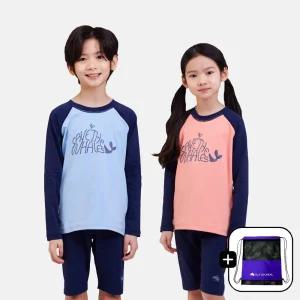 [썬글레이드] 자외선차단 아동용 UV 래쉬가드 투피스 상하의세트