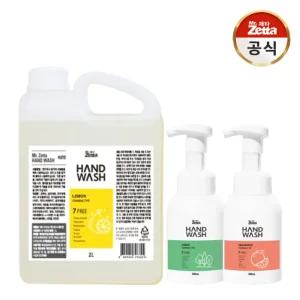 미스터제타 포밍 핸드워시 손세정제 실속팩(300ml 본품 2개+대용량 2L 리필)
