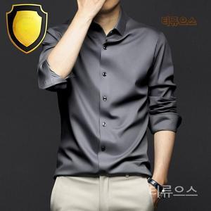 티류으스 빅사이즈 긴팔 남성용 비 다리미 비즈니스 슬림핏 버전 전문 작업 흰색 캐주