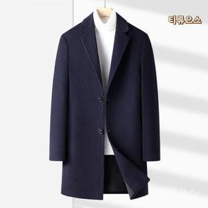 티류으스 남자 트렌치 코트 더블 정장 아우터 롱코트 반코트 자켓 겨울 정장코트 남자