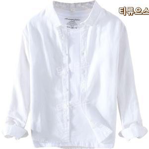 남성 여름 마 셔츠 린넨남방 긴팔 찜하 티류으스