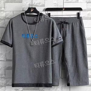 남성 여름 상하의 세트 시원한 쿨링 반바지 남자 티류으스