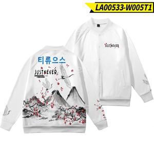 스카잔 점퍼 6XL 스트리트 블랙 유니폼 남성 프린트 패션 봄/가을 재킷 오버사이즈 코
