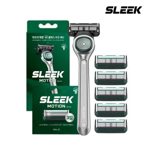(20%즉할) SLEEK 슬릭 모션 면도기 미니세트(면도기+면도날 총 6입)