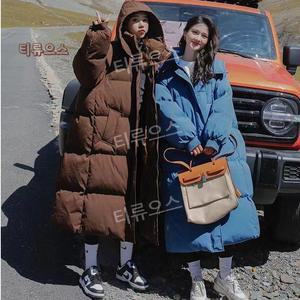 론 롱패딩 루즈핏 경량 롱패딩 여성 다운 티류으스