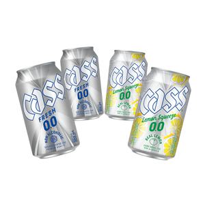 카스제로 샘플링팩(카스 제로 355ml 2캔+카스레몬 330ml 2캔)