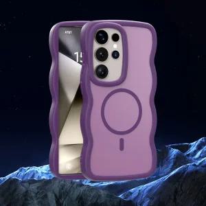최신 귀여운 갤럭시 케이스 웨이브 범퍼 맥세이프 / 핸드폰케이스 S25 S24 플러스 울트