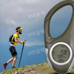 디지털 고도계 기압계 등산 산악 시계 고리형 온도계