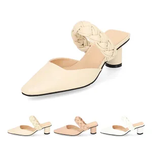 엘칸토 인텐스 여성 꼬임스트랩 포인트 뮬 5cm LCWO08I226