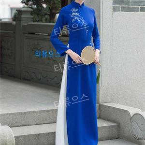 원피스 베트남 드레스 아오자이 의상 전통 웨딩 티류으스