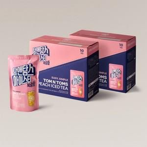[드링킹자 or 탐앤보틀 or 아메리카노 교환권] 복숭아 아이스티 파우치 10p X 2ea
