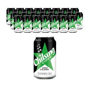 [롯데칠성] 칠성사이다 제로, 355ml, 24캔