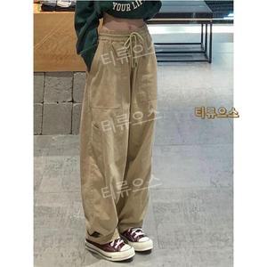 여성 편한 바지 고무줄 츄리닝 밴딩 봄 와이드 팬츠 조거 운동복 9부 트레이닝 데일리