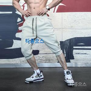 티류으스 여름 남성 칠부 반바지 패치 포켓 지퍼 조거 나사 레포츠 데일리 러닝 아웃도