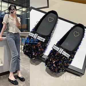 티류으스 스팽글 슬리퍼 여름 블로퍼 아웃도어 여성
