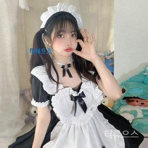 이벤트 고양이 큐티 메이드복 코스프레 의상 티류으스