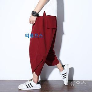 와이드 7부바지 버뮤다팬츠 팬츠 여름 치마바지 플리츠 티류으스