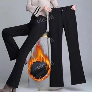 나래가 여성 기모 정장 바지 슬랙스 스판 나팔바지 겨울