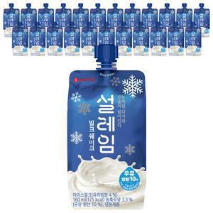 [슈팅냉동] 롯데웰푸드 설레임 밀크 160ml, 24개