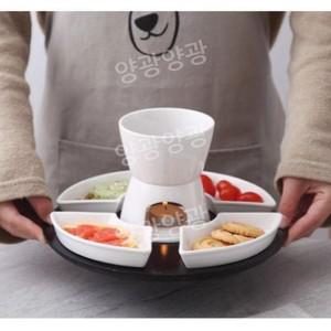 퐁듀기 초코렛 중탕기 워머 그릇 세트 녹이기 분수 캠핑 티류으스