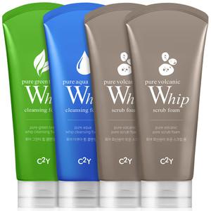 C2Y 폼클렌징 120ml 화산송이 2개+아쿠아+그린티