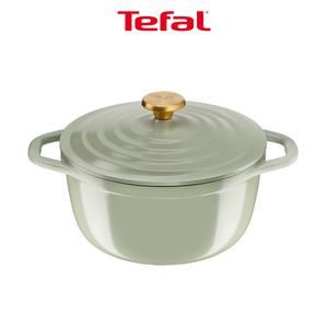 테팔 인덕션 세라믹 에어 주물냄비 페어그린 24cm
