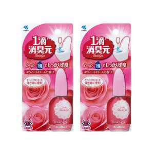 고바야시 쇼슈겐 휴대용 화장실 변기 향수 스위트로즈향, 20ml 2개