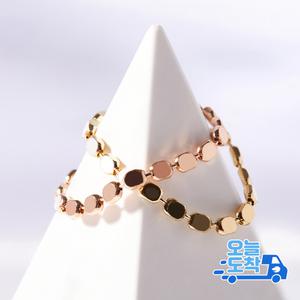 14K 스위트 판볼 체인 금 반지